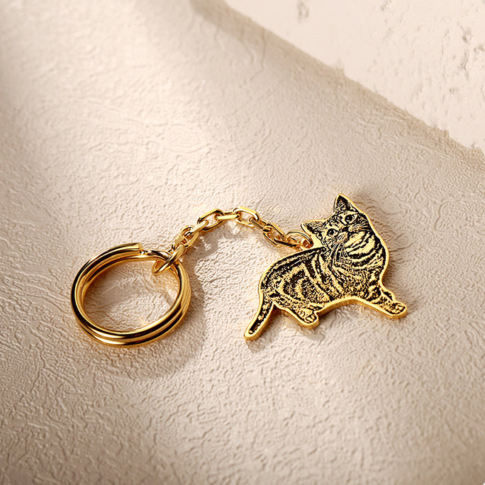 Custom 925 Silver Pet Keyring