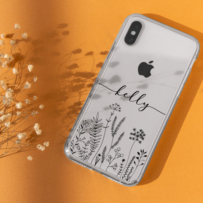 Clear Flower Phone Case