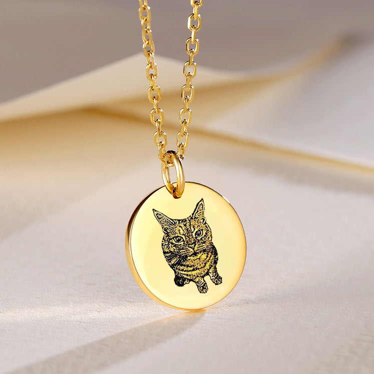 Personalized Pet Necklace for Dog Cat Mom , Your Pet Photo Necklace , Pet  Lover Gift , Dog Remembrance Pet Loss Gift , Christmas Gift