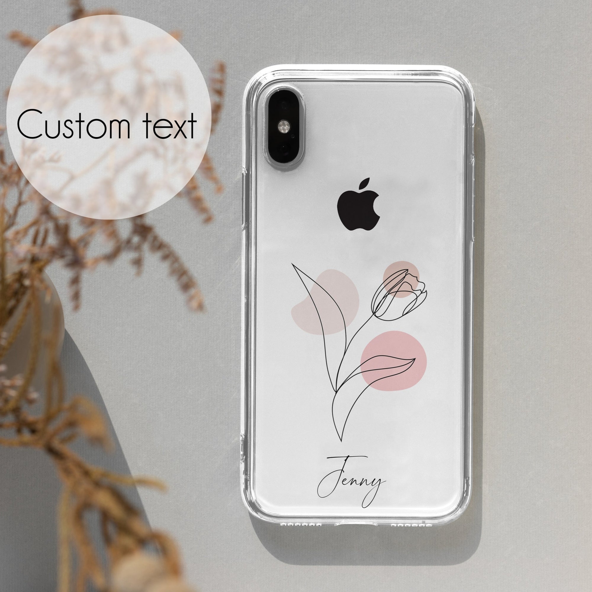 Clear Flower Phone Case