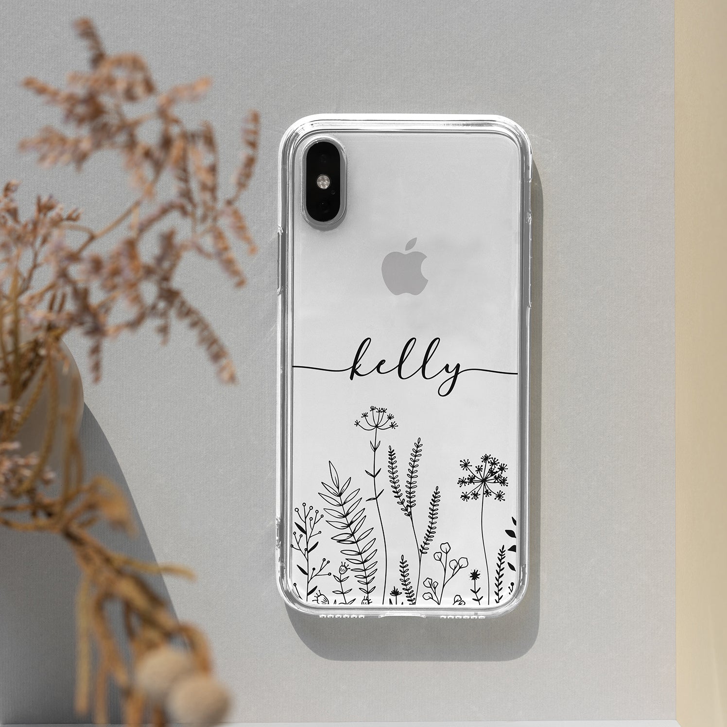 Clear Flower Phone Case