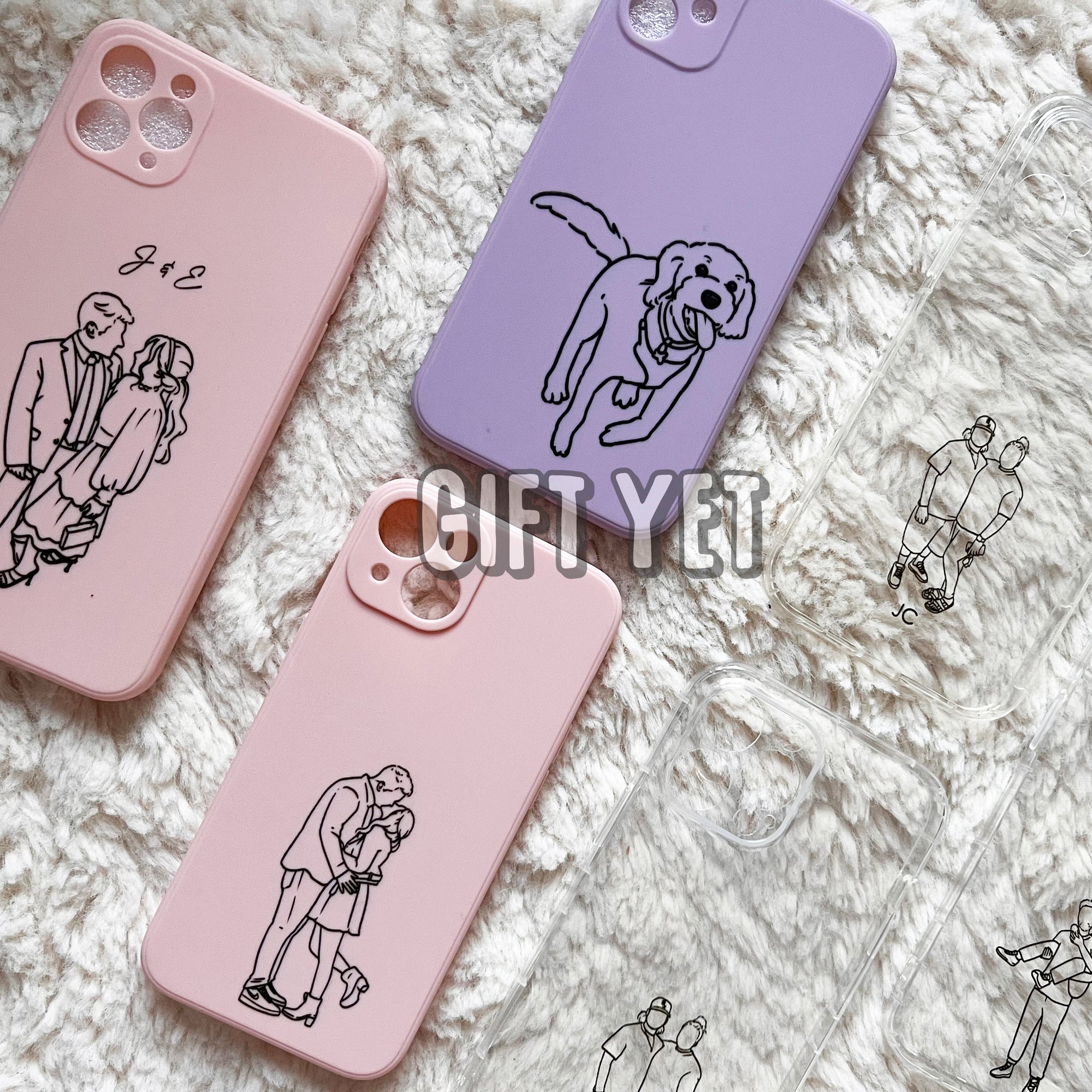 Custom Dog iPhone Case Purple