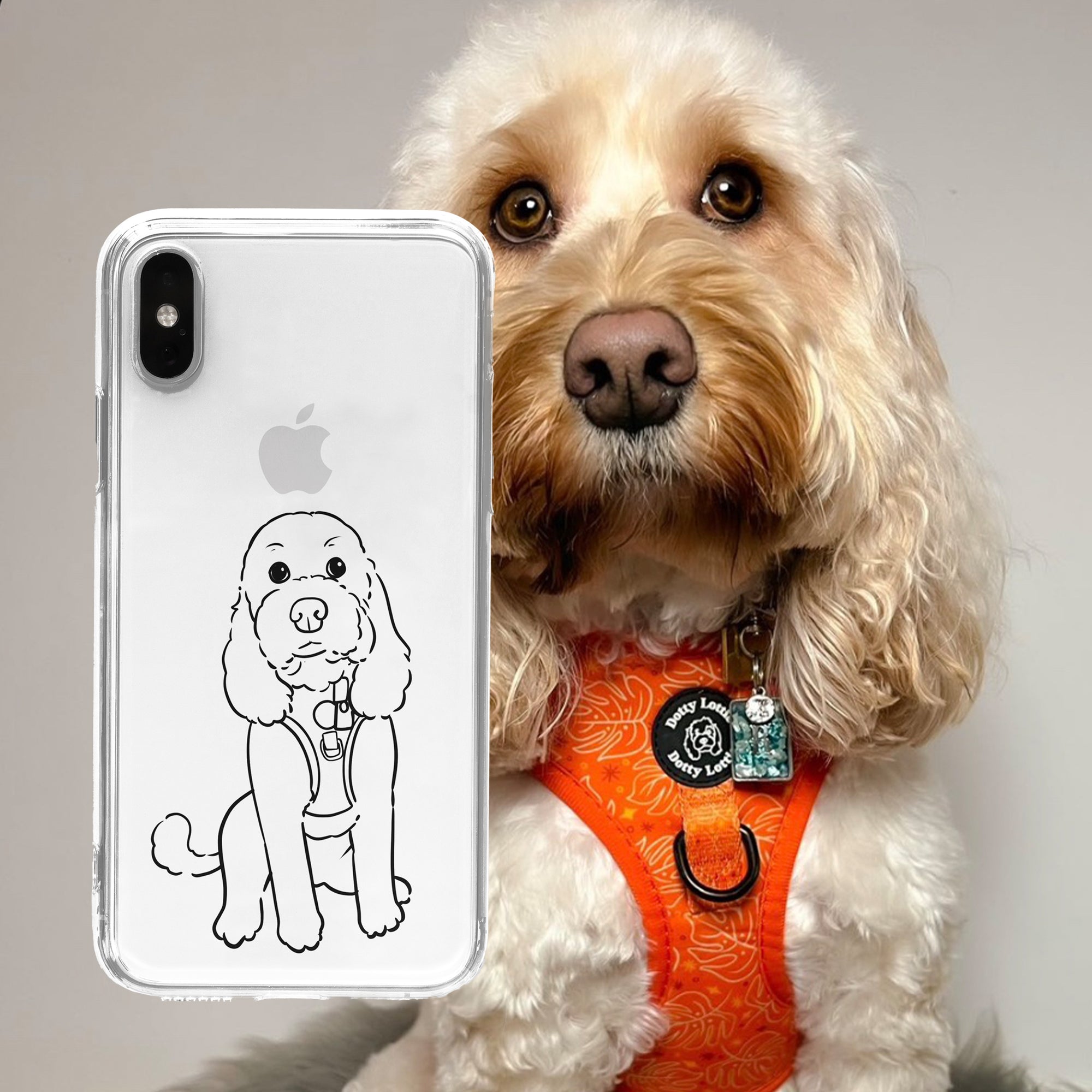 Personalised Dog Clear  Phone Case