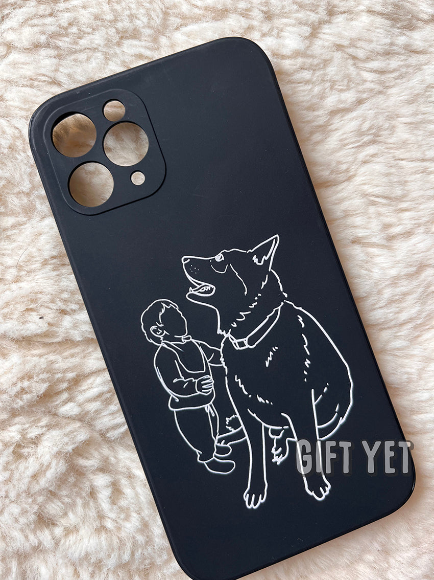 Custom Line Art iPhone Case