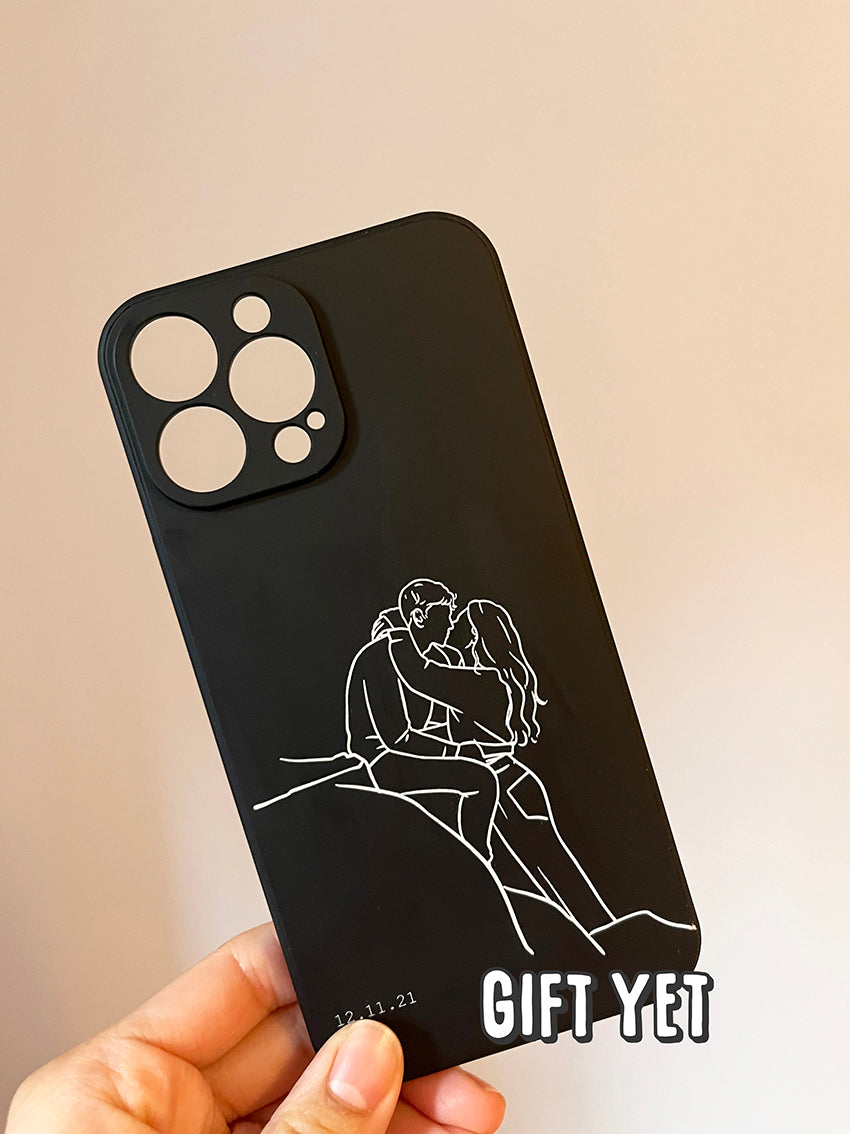 Custom Line Art iPhone Case