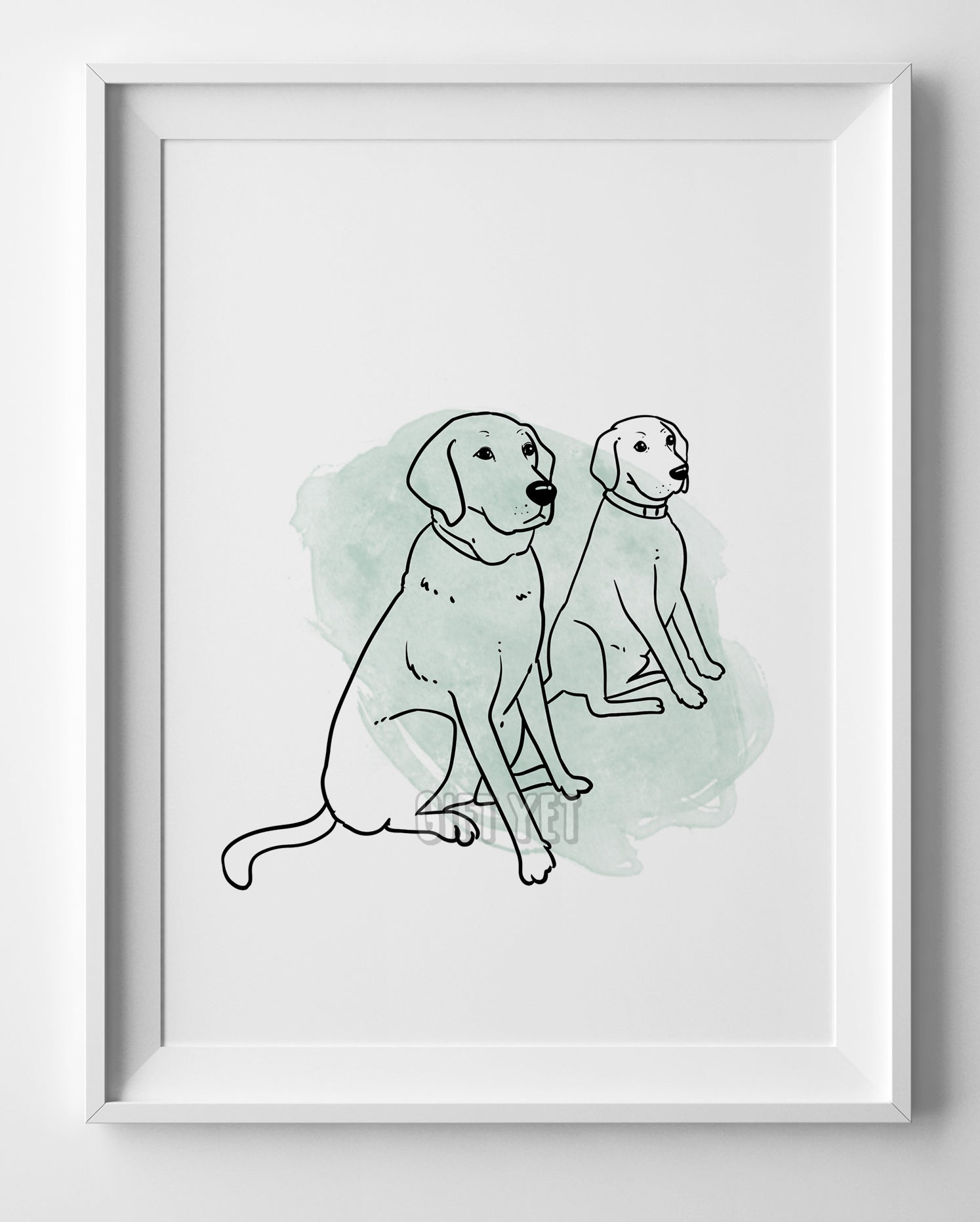 Custom dog Line Drawing