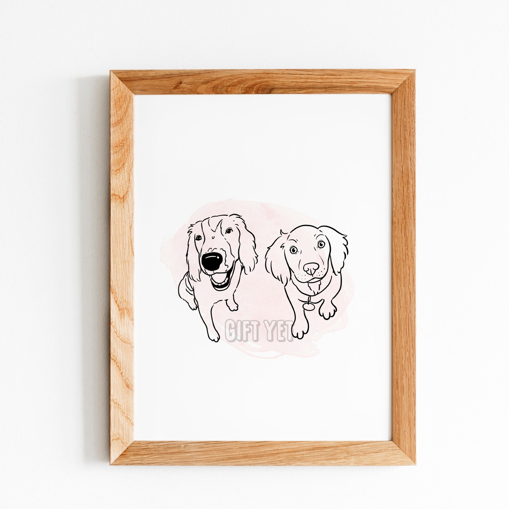 Custom dog line drawing