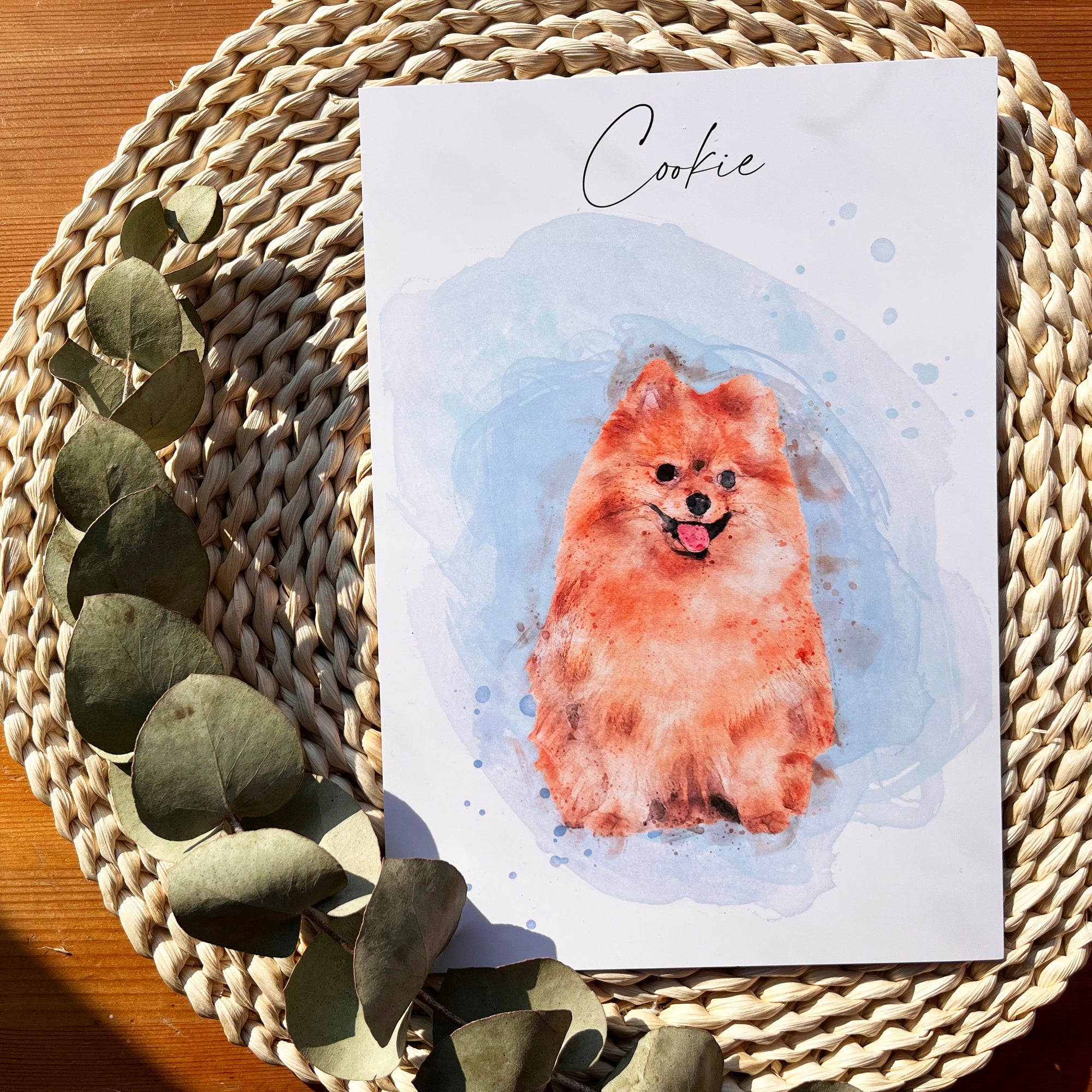 Custom Pet Portrait in Watercolour Style