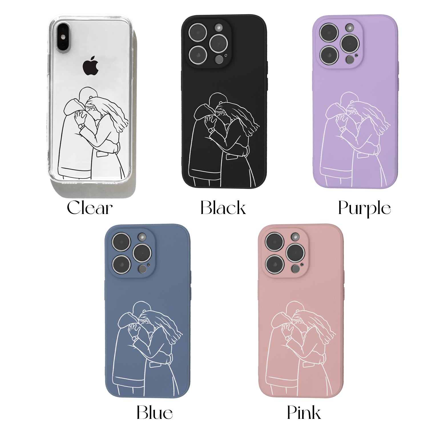 Matching iPhone Case with Custom Line Art