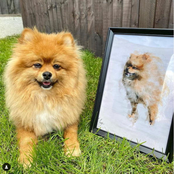 Custom Pet Portrait in Watercolour Style