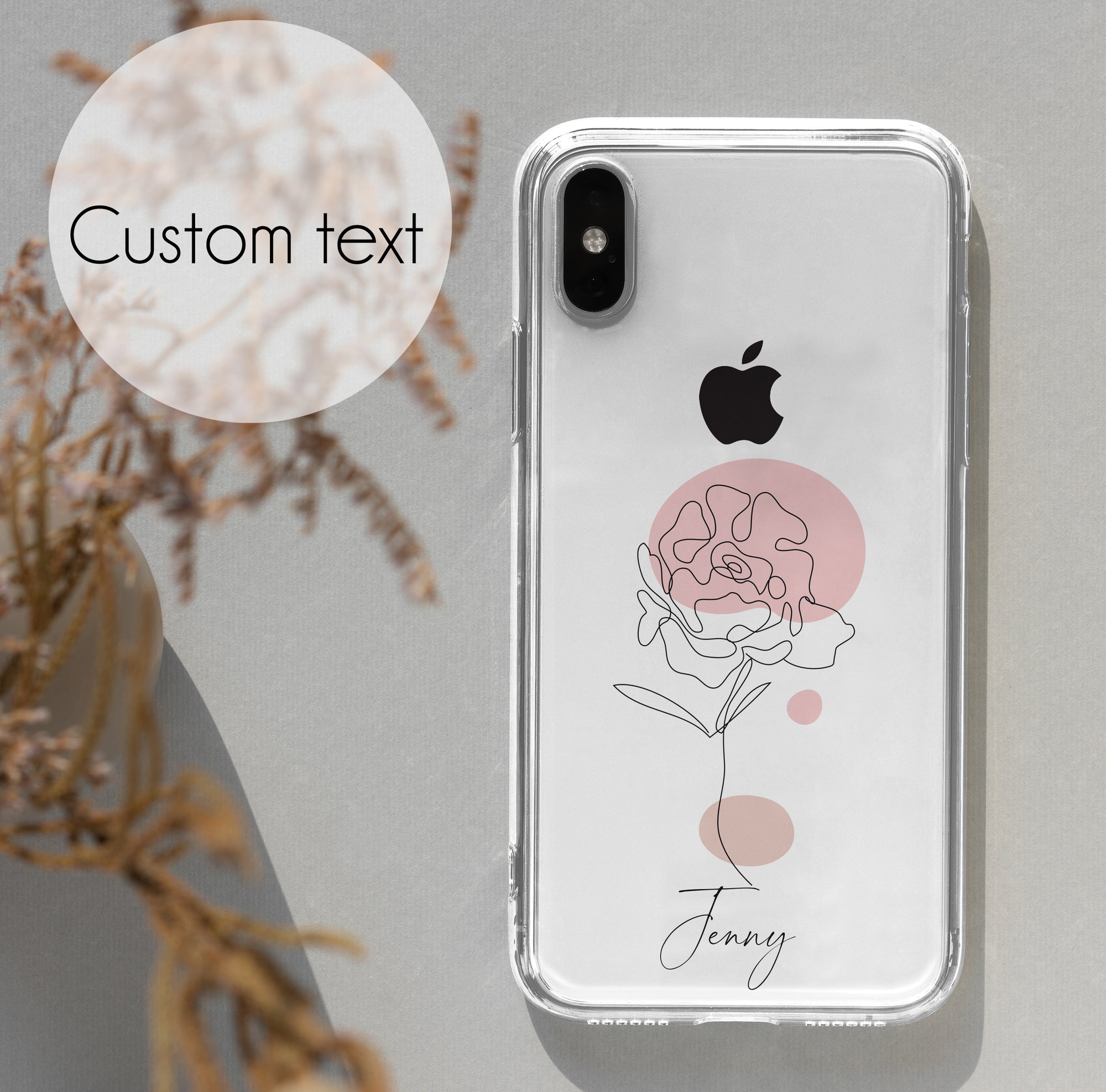 Clear Flower Phone Case